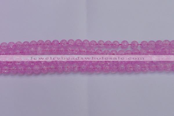 CKQ302 15.5 inches 8mm round dyed crackle quartz beads wholesale