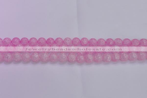 CKQ304 15.5 inches 12mm round dyed crackle quartz beads wholesale