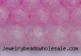 CKQ305 15.5 inches 14mm round dyed crackle quartz beads wholesale