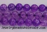 CKQ308 15.5 inches 6mm round dyed crackle quartz beads wholesale