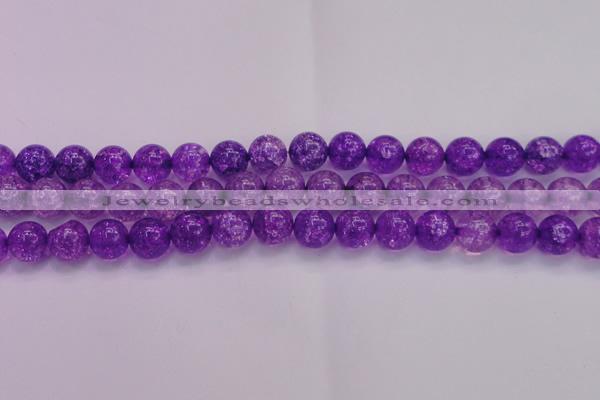 CKQ312 15.5 inches 14mm round dyed crackle quartz beads wholesale