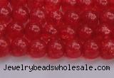 CKQ315 15.5 inches 6mm round dyed crackle quartz beads wholesale