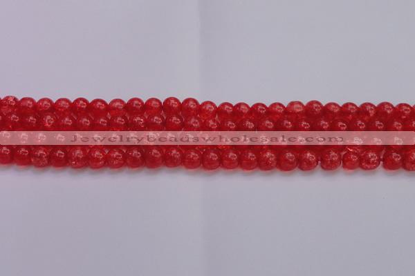 CKQ316 15.5 inches 8mm round dyed crackle quartz beads wholesale