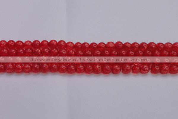 CKQ317 15.5 inches 10mm round dyed crackle quartz beads wholesale