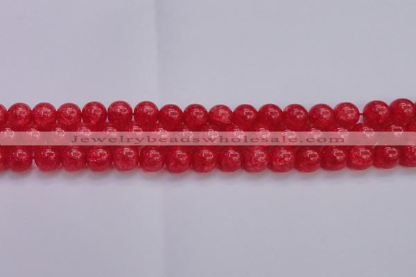 CKQ319 15.5 inches 14mm round dyed crackle quartz beads wholesale