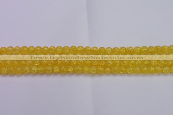 CKQ323 15.5 inches 8mm round dyed crackle quartz beads wholesale