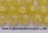 CKQ325 15.5 inches 12mm round dyed crackle quartz beads wholesale