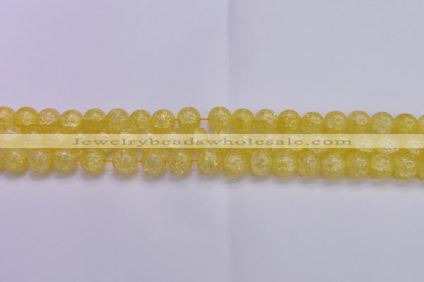 CKQ325 15.5 inches 12mm round dyed crackle quartz beads wholesale