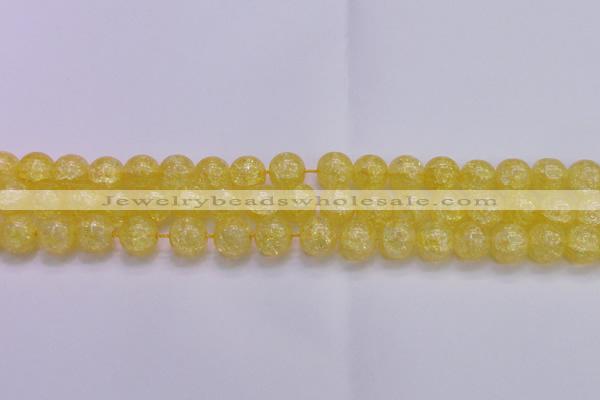 CKQ326 15.5 inches 14mm round dyed crackle quartz beads wholesale