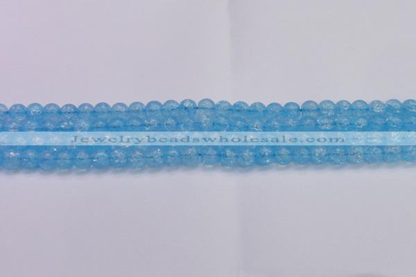 CKQ330 15.5 inches 8mm round dyed crackle quartz beads wholesale