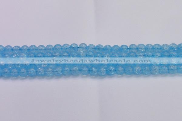 CKQ331 15.5 inches 10mm round dyed crackle quartz beads wholesale