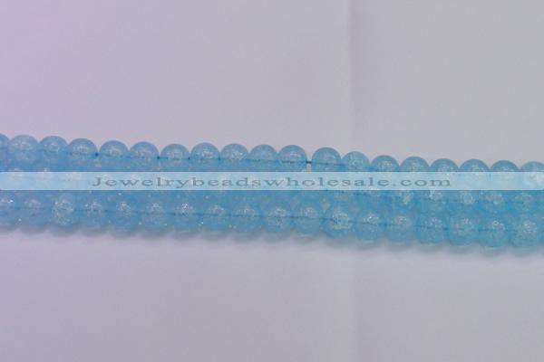 CKQ332 15.5 inches 12mm round dyed crackle quartz beads wholesale