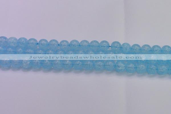 CKQ333 15.5 inches 14mm round dyed crackle quartz beads wholesale