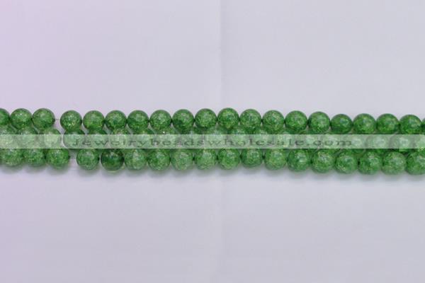 CKQ338 15.5 inches 10mm round dyed crackle quartz beads wholesale