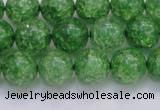 CKQ339 15.5 inches 12mm round dyed crackle quartz beads wholesale