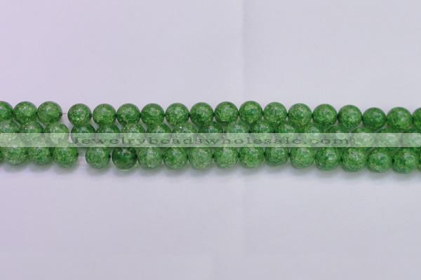 CKQ339 15.5 inches 12mm round dyed crackle quartz beads wholesale