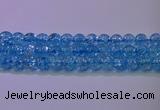 CKQ362 15.5 inches 8mm round dyed crackle quartz beads