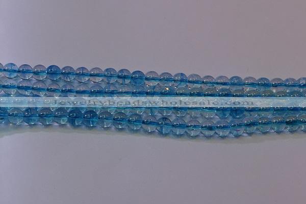 CKQ370 15.5 inches 4mm round dyed crackle quartz beads wholesale