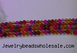 CKQ390 15.5 inches 4mm round dyed crackle quartz beads wholesale