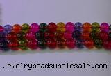 CKQ392 15.5 inches 8mm round dyed crackle quartz beads