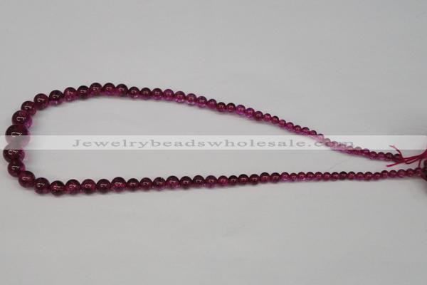 CKQ50 15.5 inches 6mm - 12mm round dyed crackle quartz beads