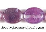 CKU01 15 inches 8*10mm oval purple kunzite beads Wholesale