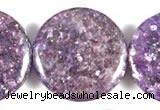 CKU05 15 inches 25mm coin purple kunzite beads wholesale