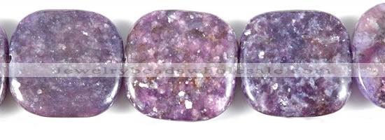 CKU09 15 inches 20*20mm square purple kunzite beads wholesale