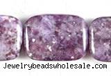 CKU11 15 inches 18*25mm rectangle purple kunzite beads wholesale