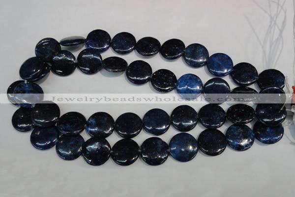 CKU138 15.5 inches 20mm flat round dyed kunzite beads wholesale