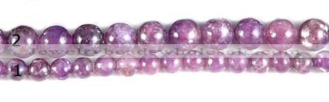 CKU15 15 inches 4mm & 6mm round purple kunzite beads wholesale