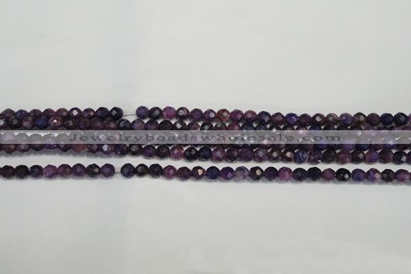 CKU20 15.5 inches 4mm faceted round purple kunzite beads wholesale