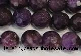 CKU25 15.5 inches 14mm faceted round purple kunzite beads wholesale