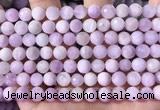 CKU325 15.5 inches 7.5mm - 8mm faceted round natural kunzite beads