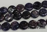 CKU35 15.5 inches 10mm flat round purple kunzite beads wholesale