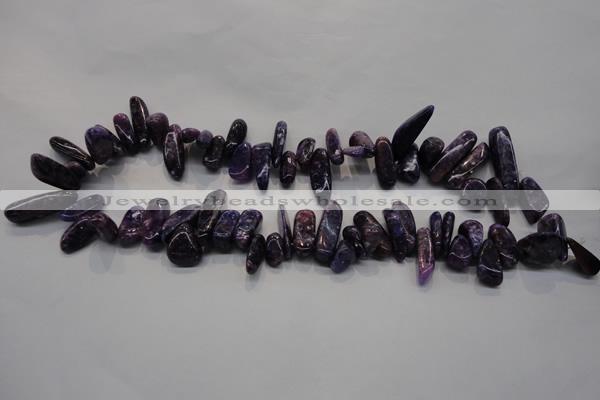 CKU52 15.5 inches 6*12mm - 9*27mm purple kunzite chips beads