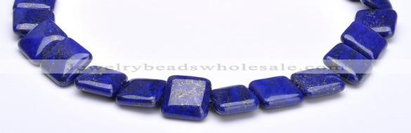 CLA01 15.5 inch 18*18mm square deep blue dyed lapis lazuli beads