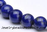 CLA08 4mm round deep blue dyed lapis lazuli beads wholesale