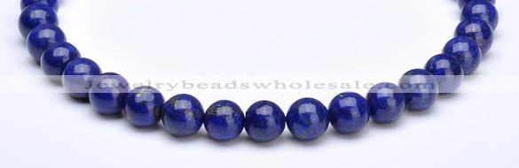 CLA11 Round deep blue dyed lapis lazuli 10mm beads wholesale