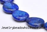 CLA38 16*21mm flat teardrop deep blue dyed lapis lazuli beads