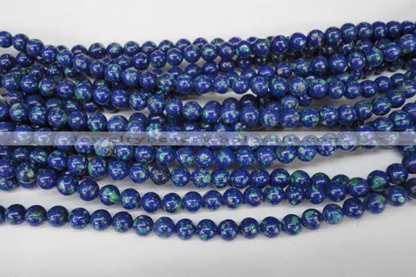 CLA402 15.5 inches 8mm round synthetic lapis lazuli beads