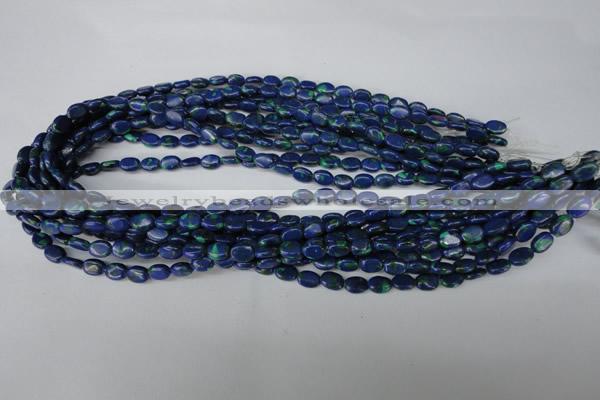 CLA418 15.5 inches 5*7mm oval synthetic lapis lazuli beads