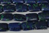 CLA427 15.5 inches 10*14mm rectangle synthetic lapis lazuli beads