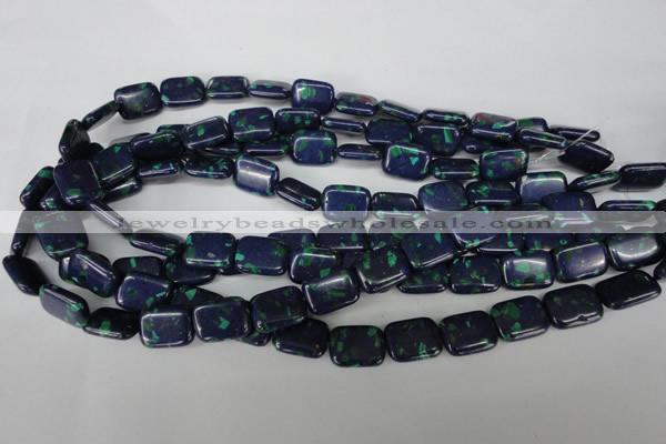 CLA428 15.5 inches 12*16mm rectangle synthetic lapis lazuli beads