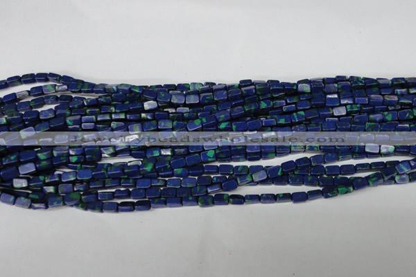 CLA451 15.5 inches 4*6mm rectangle synthetic lapis lazuli beads