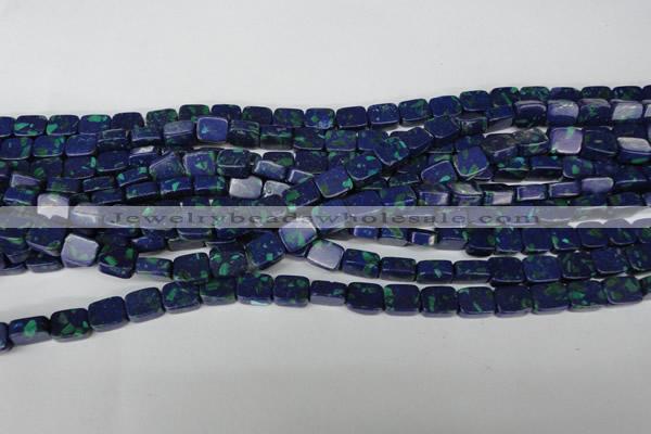 CLA453 15.5 inches 8*10mm rectangle synthetic lapis lazuli beads