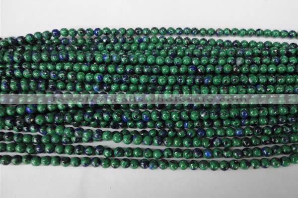 CLA478 15.5 inches 4mm round synthetic lapis lazuli beads