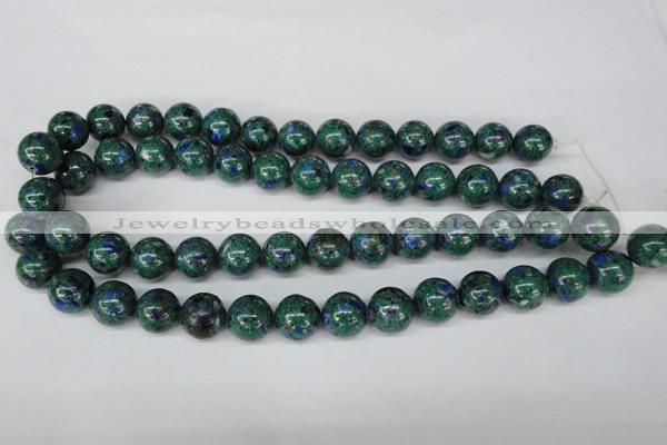 CLA483 15.5 inches 14mm round synthetic lapis lazuli beads