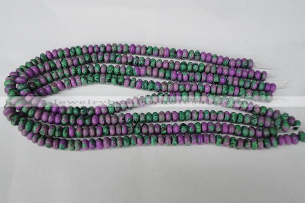 CLA498 15.5 inches 5*8mm rondelle synthetic lapis lazuli beads