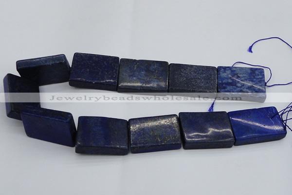 CLA55 15.5 inches 25*35mm rectangle Dyed lapis lazuli gemstone beads